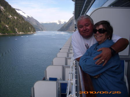 Faye & I on our balcony