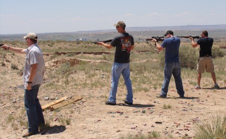 Me and the boys shootin' at El Puerco