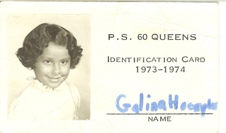 P.S 60 - 1973-1974, GALINA HOEMPLER I.D. CARD
