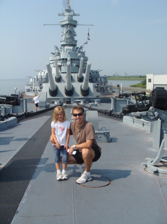 Kaley and Daddy on the main deck.