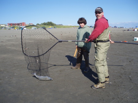 Father and son fishing