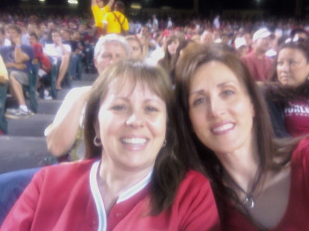 Sue (my sister) and I at the CA Angels game