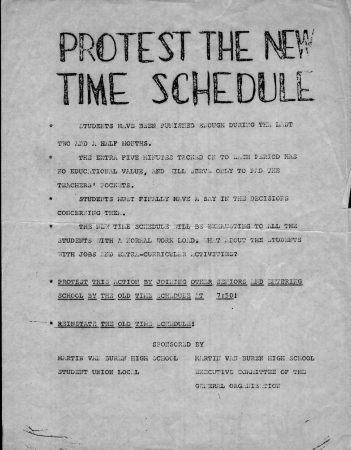 Protest The New Time Schedule