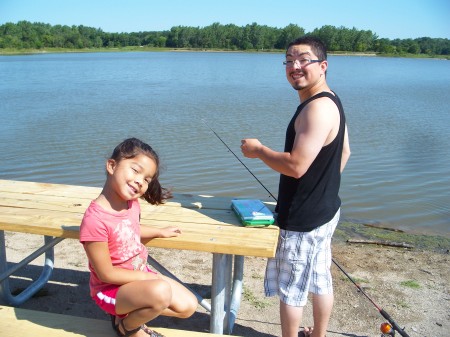 Some daddy and daughter fishing!