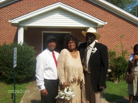 WEDDING DAY REV.WOODEN,FREDA &HERBERT RANDOLPH