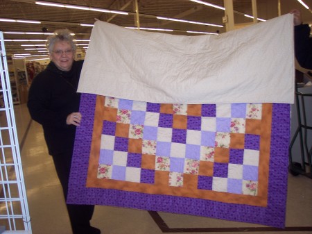 Karen's fun hobby....her 1st quilt....