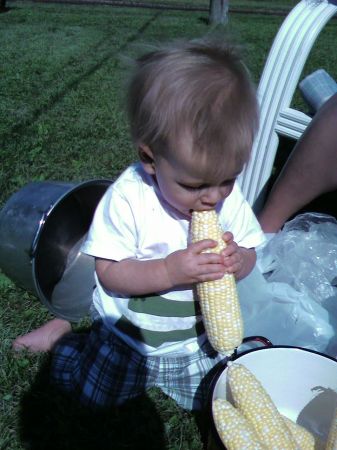 Carter loves corn