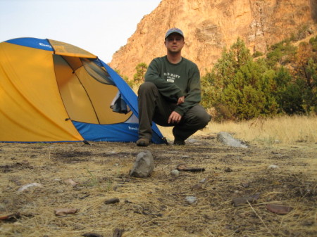 Camping on the Green River in Colorado