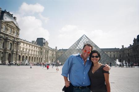 Kev and Maria at the Louvre, Paris France 2007
