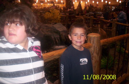 Chad and Jayden at Cabela's