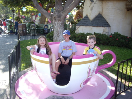 Jaymee, cousin Jason and Erik at Disneyland