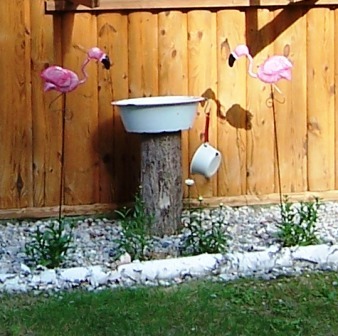 Recycled wash basin and laddle