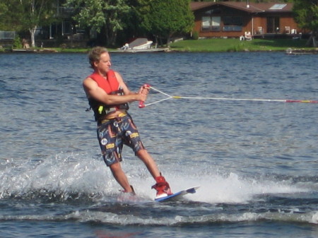 wake boarding at the cottage 2008