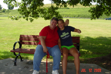 Katie and I goofing off in PA Dutch Country