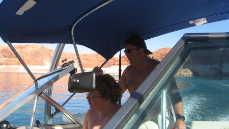 On the boat, Lake Powell  2007