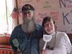 Max and Linda cooking for hunters breakfast.