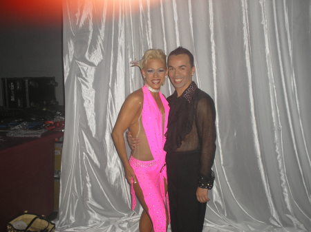 Lory and her husband performing together in