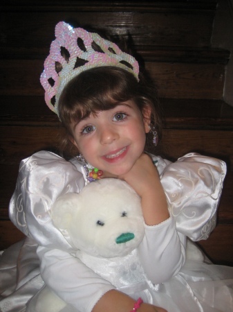 Caitlin as the bride Princess Giselle & bear
