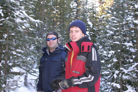 Josh and Austin, finding our Xmas tree...