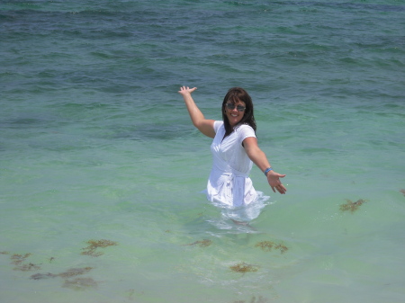 Yes....thats me in the ocean in my dress