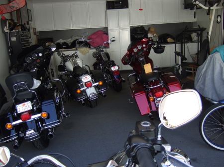 Bikes in Johnny's garage