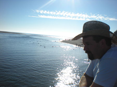 tim on pier