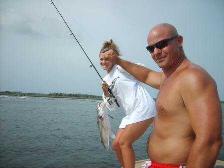 ma man and daughter fishing