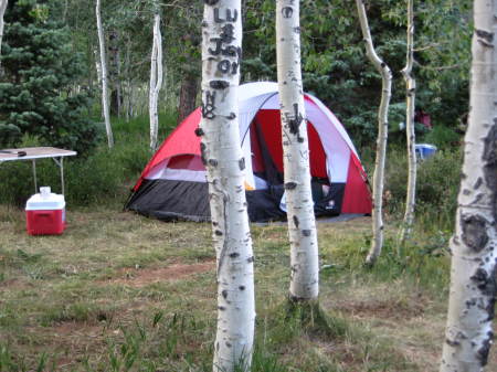 Our campground at Lake Navajo, Utah