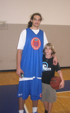 Taylor and Noah at Gator B-ball Practice