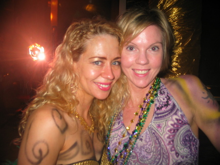 Amber & me Mardi Gras party Feb 05