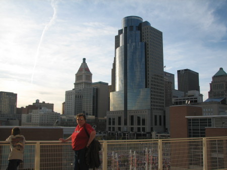 Buildings in Cin.,Oh and a couple of strangers