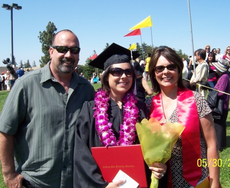 Proud parents and daughter Ashley
