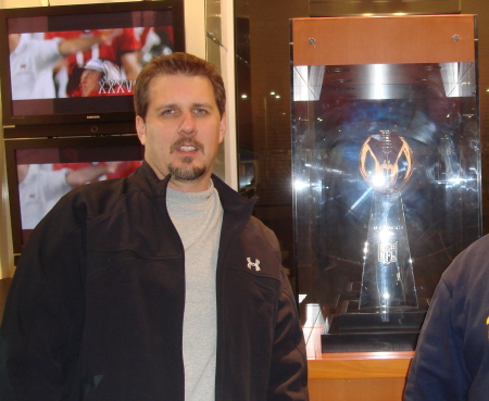 Mark next to Vince Lombardi Trophy.