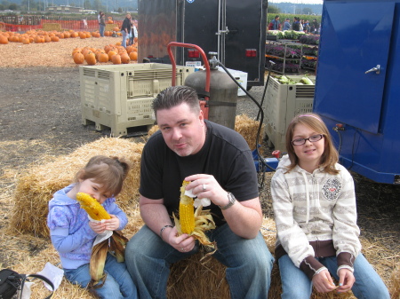 At the Pumpkin patch with my daughter, Madelyn