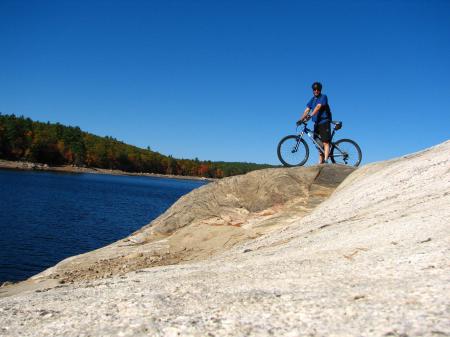 Biking Tower Hill Pond in NH