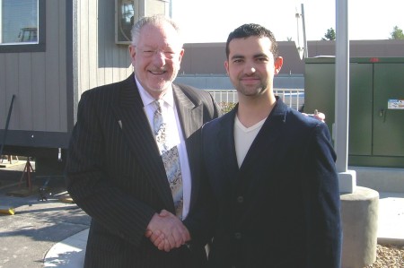 My son, Jason, with the Mayor of Las Vegas