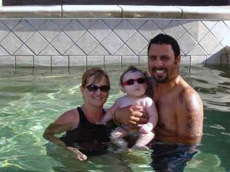 Swimming with our grandson