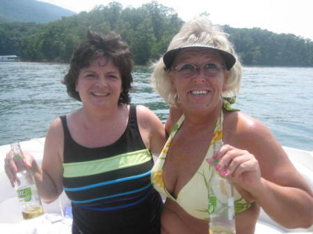 Me, Liz and Bud Lite Lime on the lake. . .