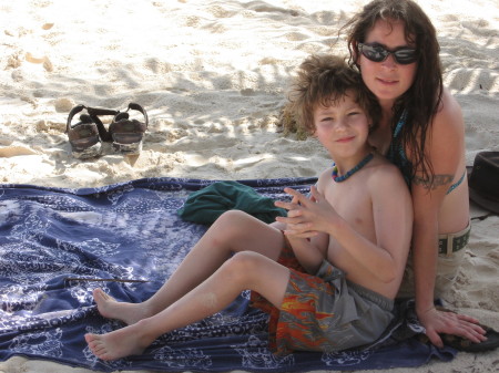 2008 Skylar & Betsy on the beach, Yucatan