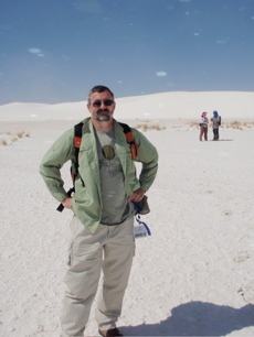 Studying dunes in the White Sands Desert