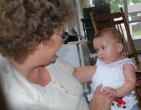 Sydney Abigail and Grandma talking