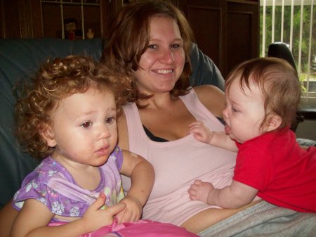 Heather with Leelu and Tesla Aug 2008