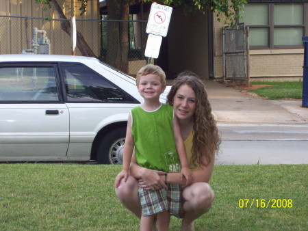 My oldest Ashley and her son Dominic