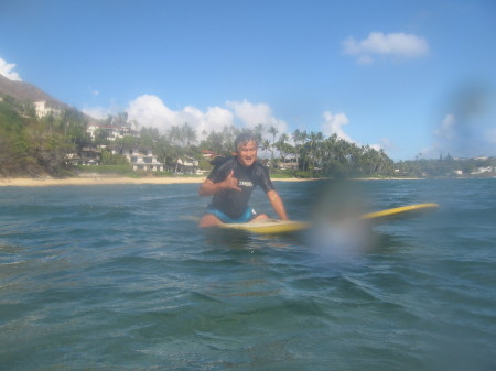 Surfing Diamond Head after work