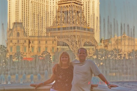 Bellagio looking at Paris in Las Vegas