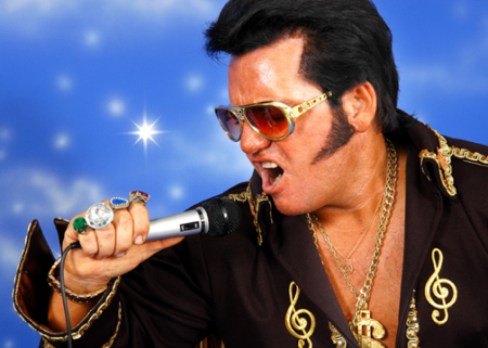 As Elvis with star