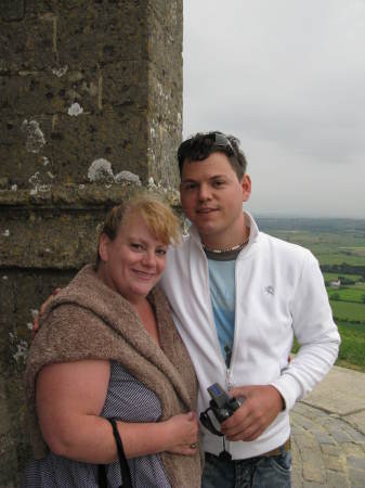 Josh and me at Glastonbury Tor 08-01-08