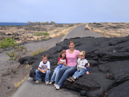 me, Ryley, Grace and Ethan on the lava