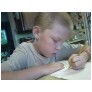 Lil Caleb, drawing some cartoon..