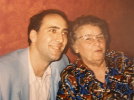 mom with Nicolas Cage